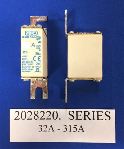 Siba NH000 50A 690V 2028220 6pcs Siba NH000 50A 690V 2028220 Fuses