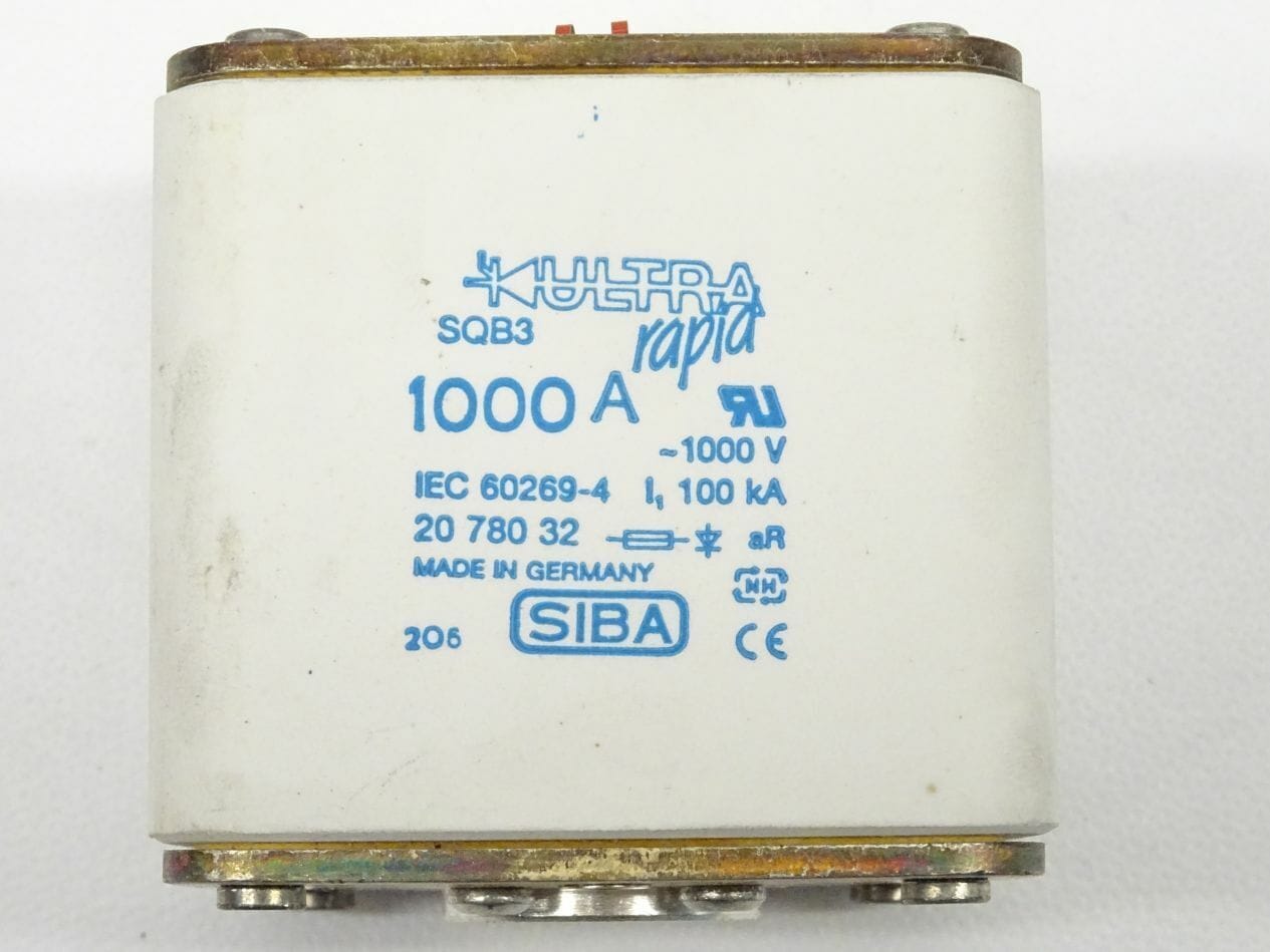 Siba SQB3 1100A  3pcs SIBA SQB3 1100A 1250V 100KA 2078652 aR Fuses