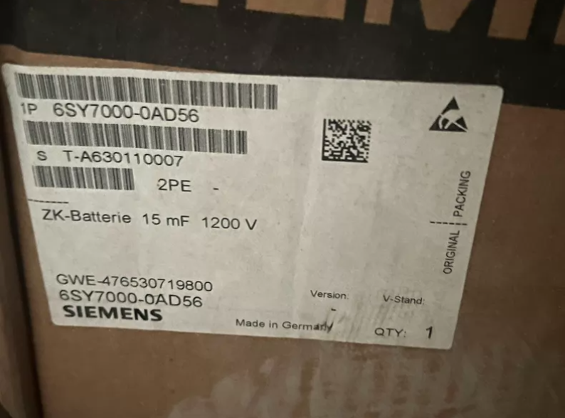 Siemens 6SY7000-0AD56 DC Link Capacitor Assembly, 15000µF, 1200V