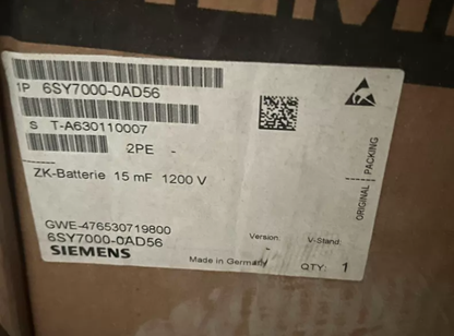 Siemens 6SY7000-0AD56 DC Link Capacitor Assembly, 15000µF, 1200V