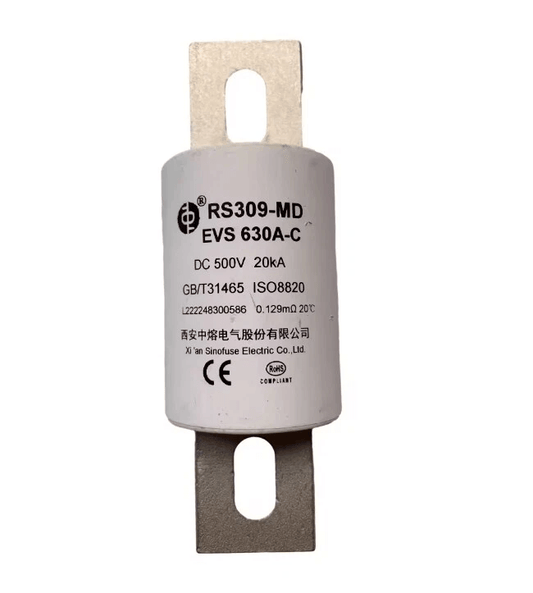 Sinofuse General Industrial Fuses SINOFUSE RS309-MD-EVS-500A-C Fuse, 500A 500VDC, High-Speed Bolted-Blade, EV/HEV Protection - Pack of 3