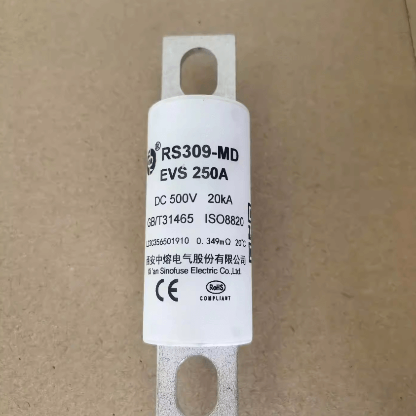 Sinofuse RS309-MD-EVS200A Round Tube Bolt-on Fuse - 200A 500VDC