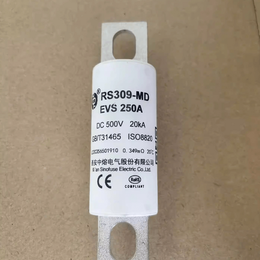 Sinofuse RS309-MD-EVS200A Round Tube Bolt-on Fuse - 200A 500VDC