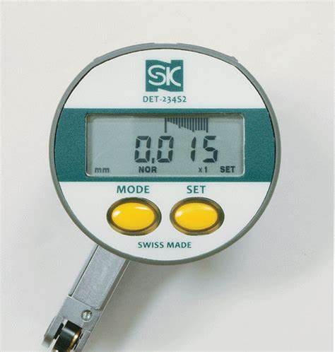 SK Digital Test Indicators SK DET‑234S1 Digital S‑Line Test Indicator, IP65 Rated — Portable S‑Line Measurement Indicator, Model DET‑234S1 - Pack of 1