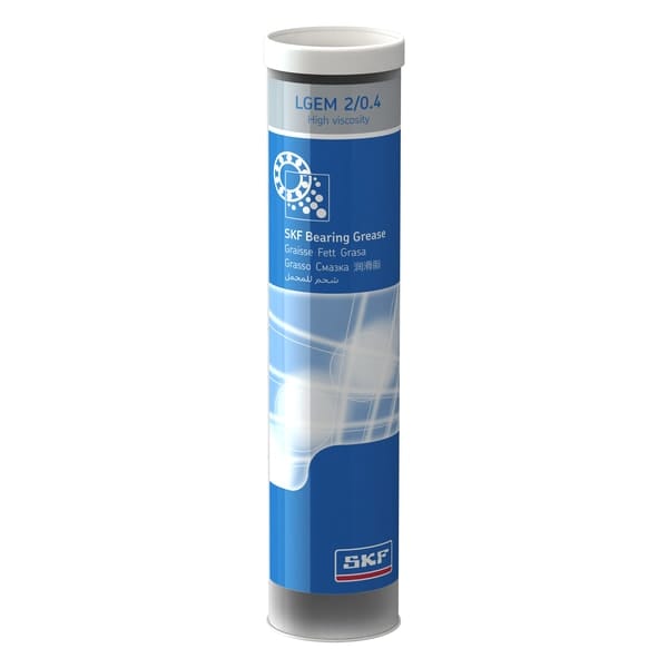 SKF SKF LGEM 2/0.4 EP High Load Grease, NLGI 2, MoS2 & Graphite - 0.4 kg Cartridge