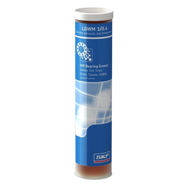SKF SKF LGWM 1/0.4 Heavy-Duty EP Grease, NLGI 1, Wide Temp Range - 0.4 kg Cartridge