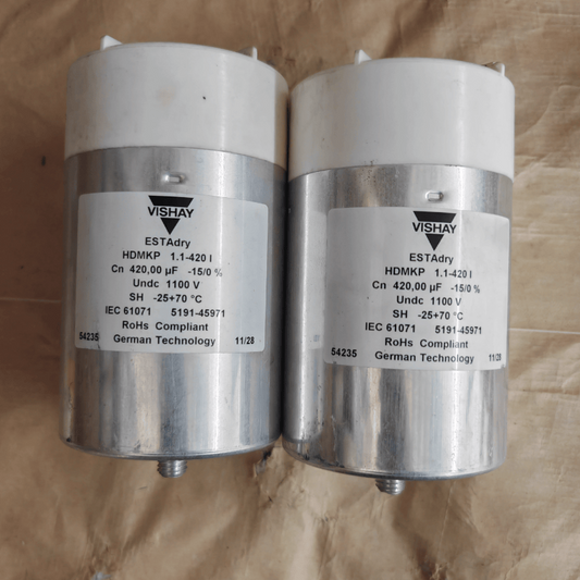 VISHAY VISHAY ESTAdry HDMKP 1.1-420 I Power Capacitor, 420µF 1100V DC, -25 to +70°C - Pack of 6