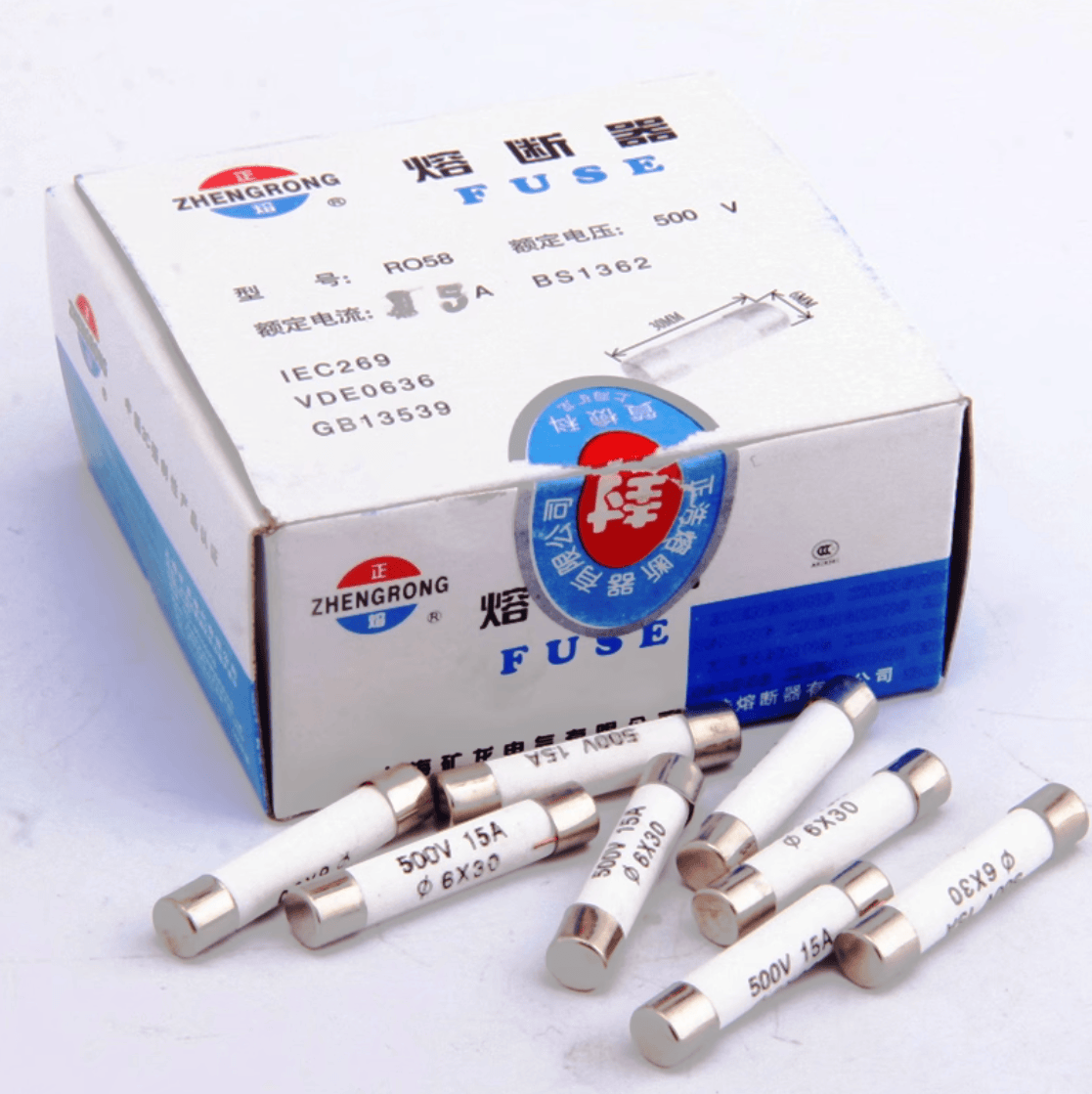 ZHENGRONG RO58/RS58 5A 250/500V 100pcs ZHENGRONG RO58 RS58 5A 250/500V 6*30 gG Fuses